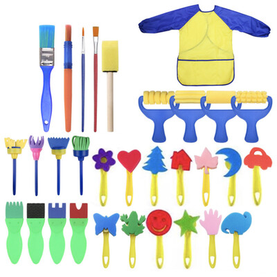 

YIWULAKids Art & Craft 31pcs Sponge Painting Brushes Kids Painting For Toddlers