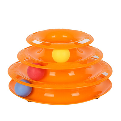 

Funny Cat Pet Toy Cat Toys Intelligence Triple Play Disc Cat Toy Balls Ball Toys Pets