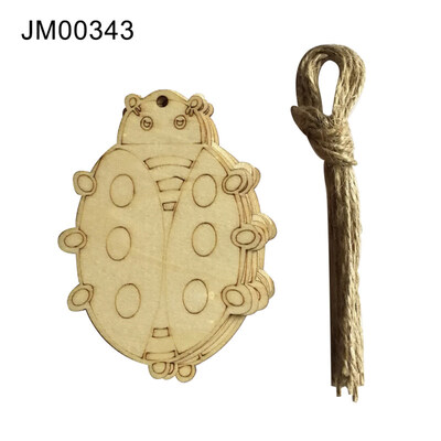 

10Pcs Wood Owl Snail Bee Easter Hanging Pendant Ornaments Home Decor with Rope