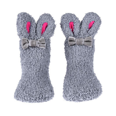 

Cute Rabbit Winter Thicken Baby Socks Anti-Slip Coral Velvet Girls Socks