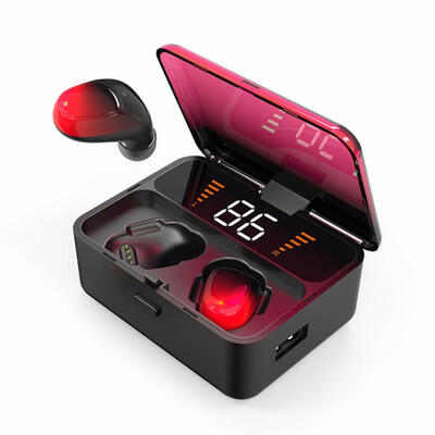 

ES01 TWS Bluetooth Earphone V50 Touch Wireless Earbuds LED Display 9D Stereo Sport Headset with Mic