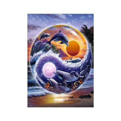 

5D DIY Resin Diamond Embroidery Painting Dolphin Handwork Drill Needlework Animal Picture Cross Stich