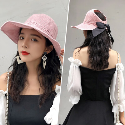 

Summer new womens sun-shading cap folding sun-cap sun-proof large-brim top hat&straw hat