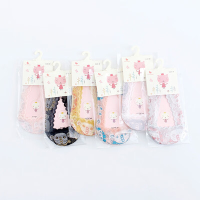 

EBUFANG 3 pairs childrens socks girls thin section summer lace invisible anti-drop 2-10 years old 10204