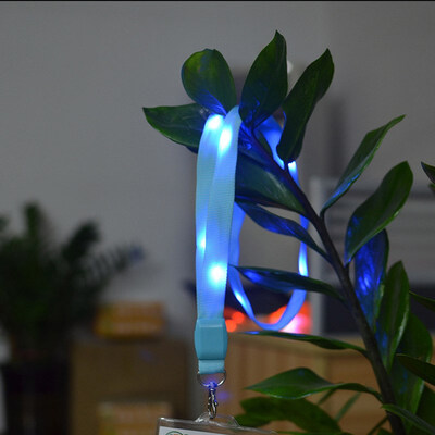 

FUNNYBUNNY Led Light with A Certificate Lanyard Label Badge Lanyard Nylon Flash Tag Booster Props Chritmas Decorations