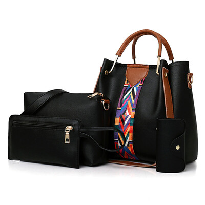 

Bags for Women 2019 Fashion Girls Ribbon Patchwork PU Leather Simple Bag Casual Shoulder Handbags Mobile bolso mujer