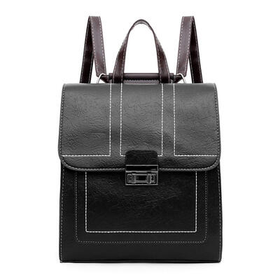 

British Travel Backpacks Women School Bags Knapsack Preppy Leather Rucksack