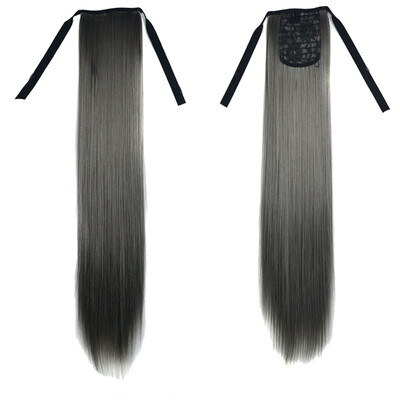 

〖Follure〗Personality Fashion Trend Grandma Gray Tie Straight Cauda Equina Wig
