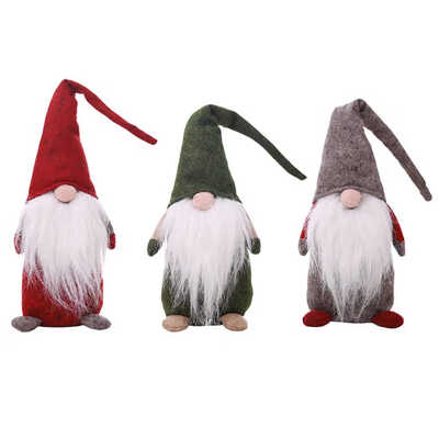 

Standing No Face Santa Toy Doll Christmas Tree Xmas Gnome Tumbler Hanging Wizard Show Window Holiday Gift RedGreyGreen