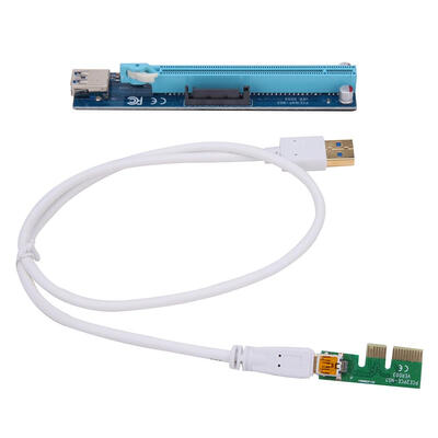 

PCI-E Express 1X To 16X Extender Riser Adapter Card 30CM 60CM USB Cable