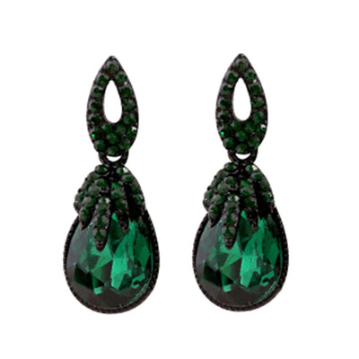 

Zinc Alloy Womens Jewelry Deep Green Vintage Drop Earrings Earrings