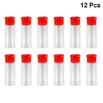 

12pcs Plastic Spice Salt Pepper Shakers Seasoning Jar Can Utensils Uk