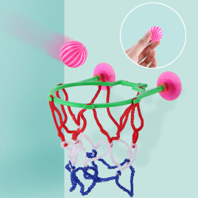 

YIWULAKids Adults Portable Suction Cup Mini Toy Basketball Hoop Net Ball Pump Play Set