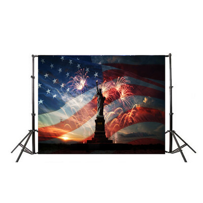 

Flag Brick Wall Photography Background Independence Day Backdrop for Photo Studio