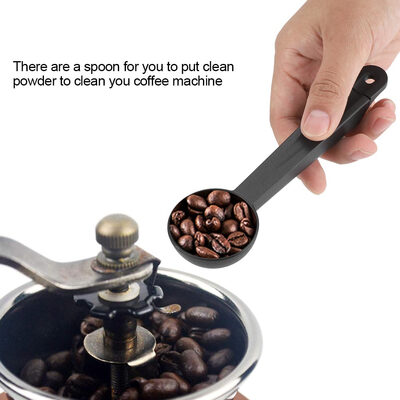 

Greensen Long handles Spoon 2 in 1 Spoon2 in 1 Long Handle Plastic Coffee Bean Spoon with Cleaning Brush