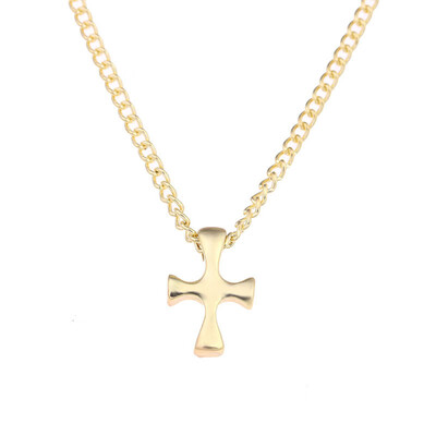 

Fashion Jewelry New Arrived Golden Wish Cross Alloy Pendant Necklace For Women Gift