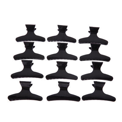 

12pcsSet Black Butterfly Hairpin Hair Clip Clamps Hair Styling Tool