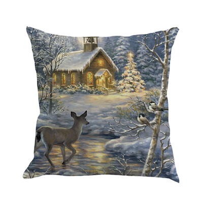 

Siaonvr Christmas Pillow Cover Pillowcases Decorative Sofa Cushion Cover 45x45cm