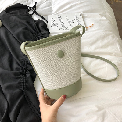 

Summer net red on the new small bag female 2019 new wild French niche crossbody bag ocean texture bucket bag