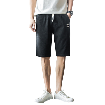 

ZHUO DENG NU Mens Cotton Cropped Pants Cotton Material Chinese Style