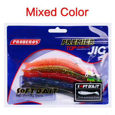 

VISSEN 5pcslot 125cm14g Metal Head Soft Leads Bait Fishing Lure Wobbler Silicone Mini Swimbait Slow Lure Fishing Tools