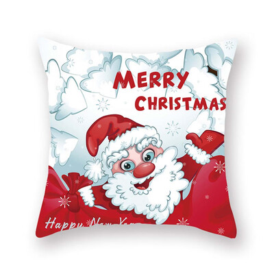 

18 X 18 Inch New Christmas Decoration Pillowcase Santa Claus Pillow Case Bedroom Decoration Cushion Cover Without Inner