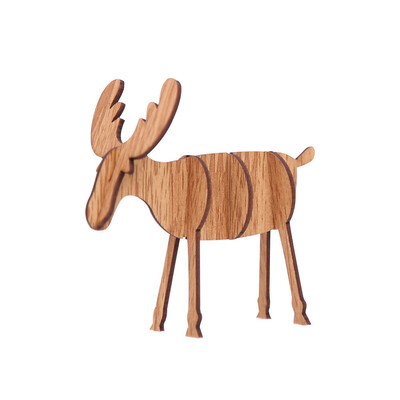 

Tailored 1 Pc Fashion Decoration Accessories Gift Christmas Ornament Wooden elk