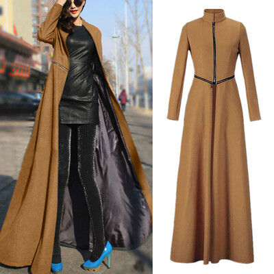 

〖Follure〗Womens Full Length Jacket Coat Winder Breaker Slim Fit Long Trench Outwear Parka