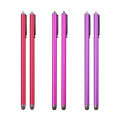 

135cm 53in Universal Capacitive Stylus Pens for TouchScreens Cellphone Tablet with Fiber Tips Bundle of 6pcs 6Silver