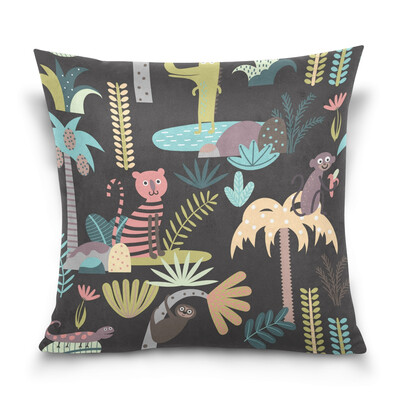 

ALAZA Throw Pillow Cover 16 X 16 inch Christmas Gift Cushion Cover with Tropical Animals Printed Pillowcase