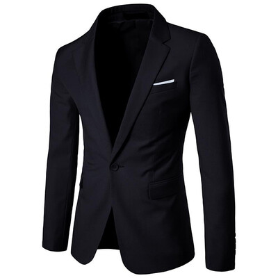 

Cloudstyle Mens business one button double slit solid color single West 11636