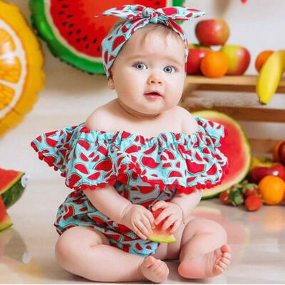 

Infant Newborn Baby Girls Watermelon Romper Bodysuit Jumpsuit Summer Outfits