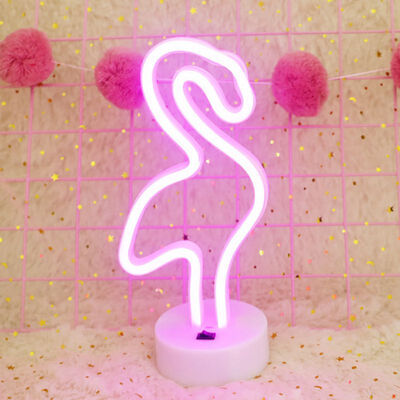 

45V Neon LED Night Lamp Table Night Lights Flamingo Battery For Home Wedding Christmas Decoration With IP42