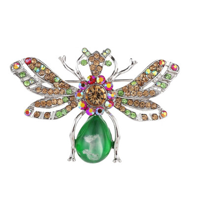 

Creative Crystal Rhinestone Insect &Flower Brooch Corsage Accessories