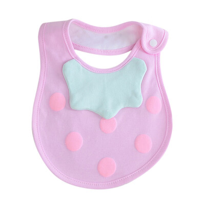

Newborn Baby Boy Girl Saliva Towel Cotton Candy-Color Feeding Bibs Buttons Bibs Towels Infant Soft Waterproof Burp Cloths