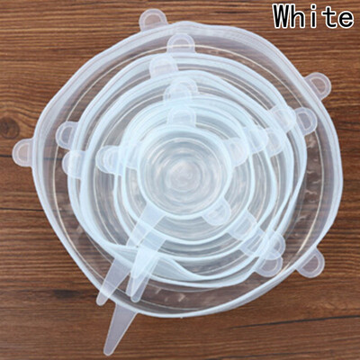 

6-piece fruit food wrap film food grade silicone stretch fresh cover