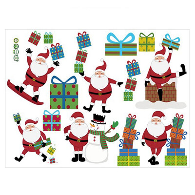 

Santa Claus Christmas Stickers Graphics Gift Wall Window Decorations Art Best