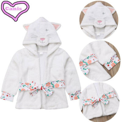 

Baby Girl Kid Boy Soft Warm Night Bath Robe Sleepwear Animal Homewear Pajamas US