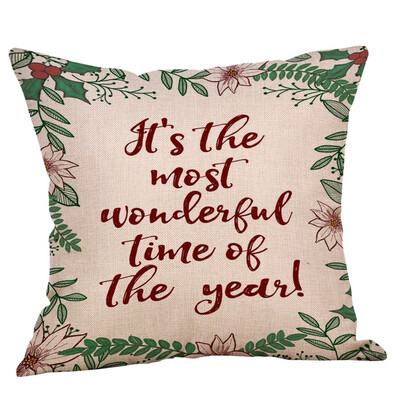 

〖Follure〗Merry Christmas Pillow Cases Cotton Linen Sofa Cushion Cover Home Decor