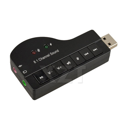 

Newest Piano Shaped USB 20 External 81 Channel Stereo Virtual Sound Card Audio Adapter with Multifunction Key for Laptop