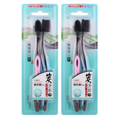 

PERFCT charcoal fresh cool silk soft hair ankle toothbrush × 4 F960 random color
