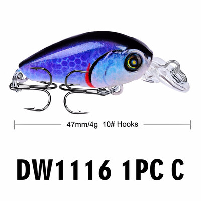 

VISSEN 5PCS New rock fishing bait freshwater sea fishing bait 4G47MM plastic bionic bait mini bait lure plastic hard bait trollin