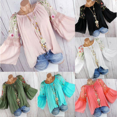 

Plus Size Boho Women Long Sleeve Kaftan Baggy Blouse T Shirt Tops Casual Tunic