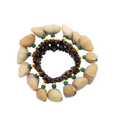 

African Tribal Style Nuts Shell Bracelet Dora Nut Handbell Percussion Accessories Bangle Band