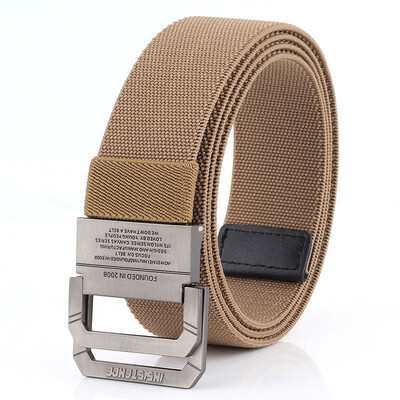 

Trend Unisex belt fashion elastic force weaving canvas belt double ring buckle Men&Women casual cowboy belt