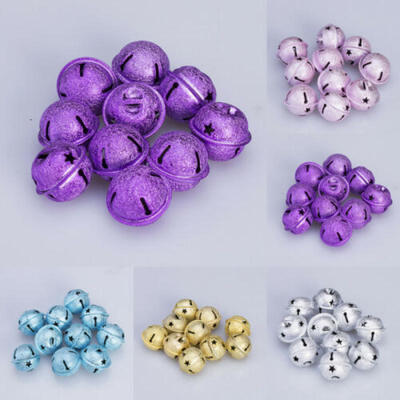 

US 10pc Shiny Jingle Bells Pendant Christmas Decor Bag Charm Wind Chime 30mm HOT