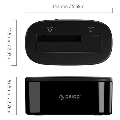 

ORICO 6218US3 USAP HDD Docking Station 5Gbps High Speed USB 30 to SATA Hard Drive Docking Station for 25 35 inch Hard Drive
