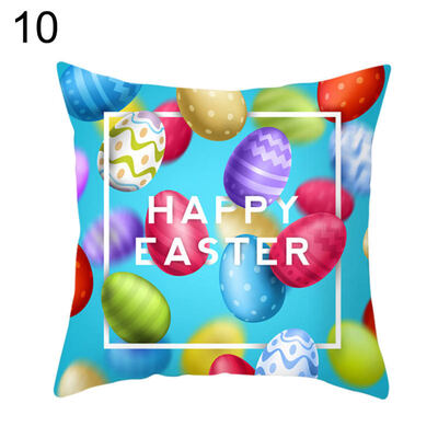 

Easter Flower Egg Rabbit Throw Pillow Case Home Car Decor Sofa Bed Cushion Cover