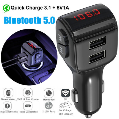 

〖Follure〗Bluetooth Car Kit MP3 Player FM Transmitter Wireless Radio Adapter USB Charger