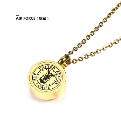 

Silver Pendant United States USMC Army Navy AIR Force Poice FIRE DEPT Memorial Urn Necklace